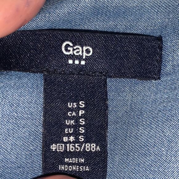 GAP soft belted blue Jean long-sleeve dress small - Picture 5 of 6